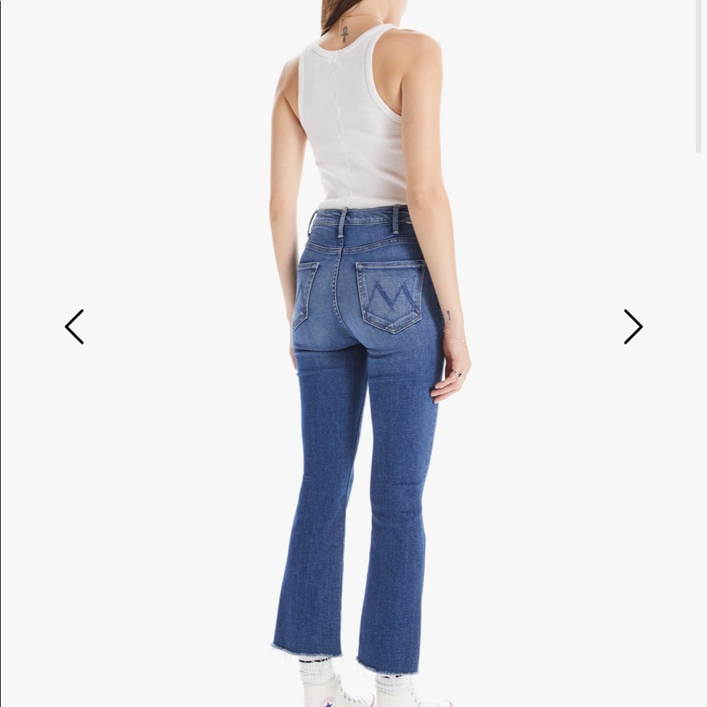 Mother denim the hustler ankle fray